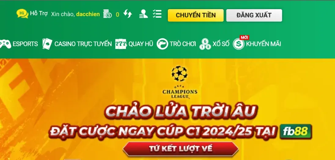 FB88 - Xác nhận đăng ký thành công và bắt đầu sử dụng Giao diện sau khi đăng ký thành công tại FB88